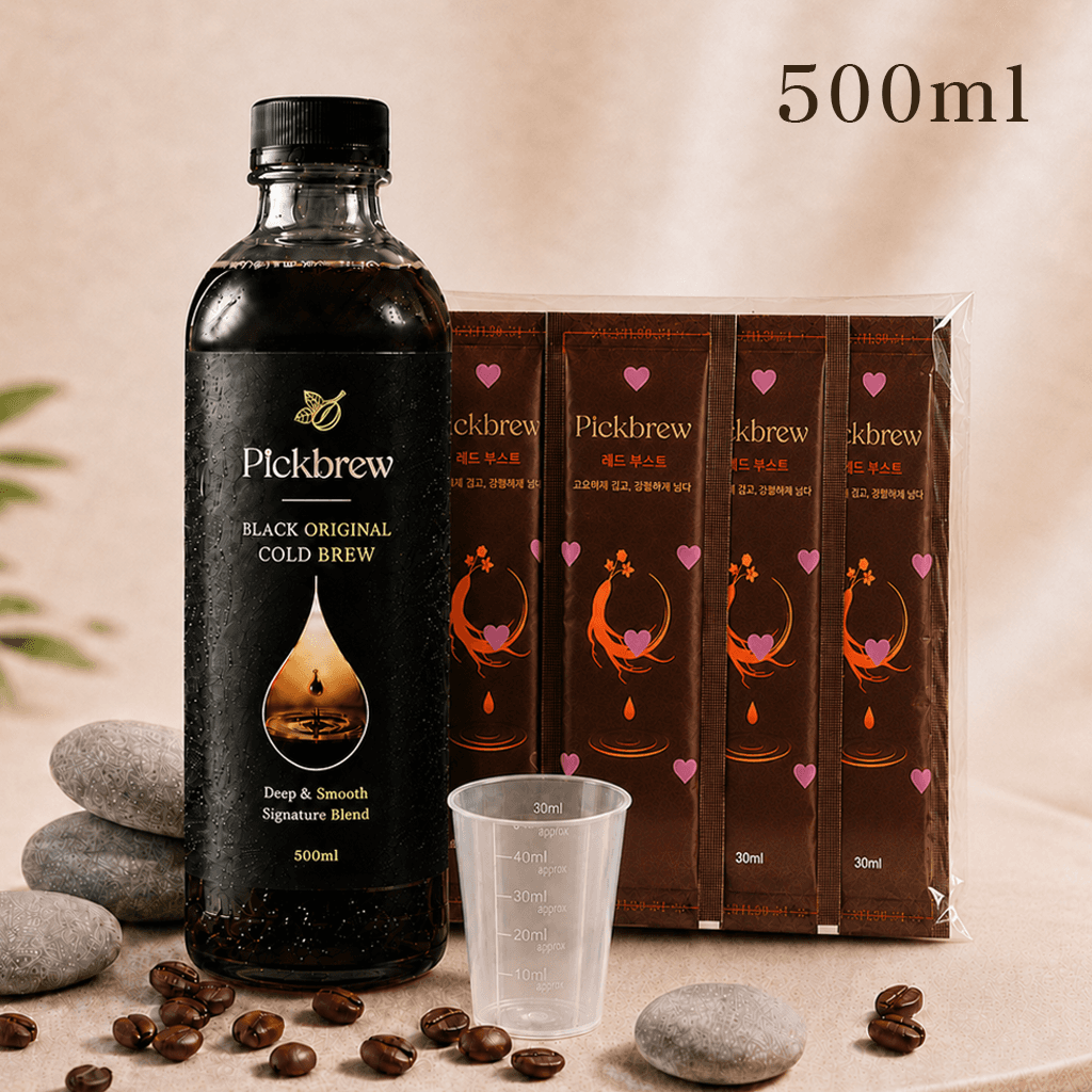 블랙 오리지널 500ml 원액 [레드 부스트 파우치 5개·계량컵 증정]