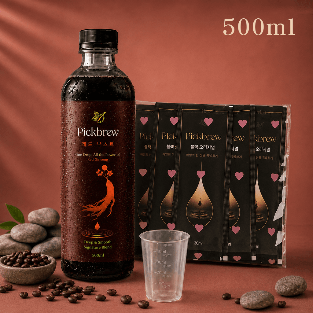 레드 부스트 500ml 원액 [블랙 오리지널 파우치 5개·계량컵 증정]